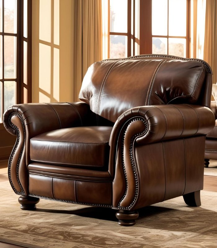 Rich Leather Club Chair