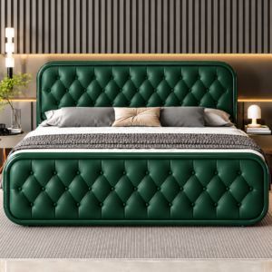 Green Imperial Tufted Bed