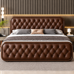 Brown Imperial Tufted Bed