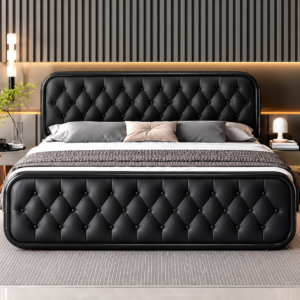 Black Imperial Tufted Bed